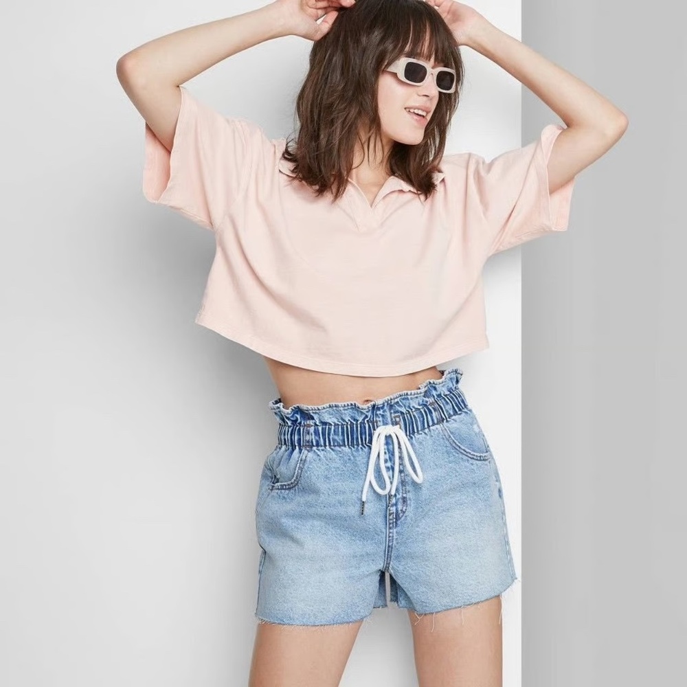 Wild Fable Denim Paperbag Shorts XXL